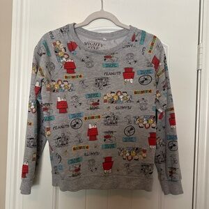 Mighty Fine x Peanuts Graphic Sweatshirt - Size S - Snoopy & Friends Print